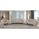 Meridian Madeline Beige Chenille Fabric Loveseat IMAGE 12