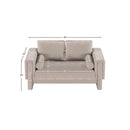 Meridian Madeline Beige Chenille Fabric Loveseat IMAGE 15