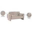  Manufacturer Color_Beige -- Meridian Madeline Stationary Fabric Loveseat IMAGE 16