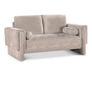  Manufacturer Color_Beige -- Meridian Madeline Stationary Fabric Loveseat IMAGE 1