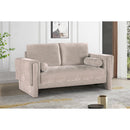  Manufacturer Color_Beige -- Meridian Madeline Stationary Fabric Loveseat IMAGE 2