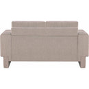 Meridian Madeline Beige Chenille Fabric Loveseat IMAGE 3