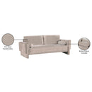Meridian Madeline Beige Chenille Fabric Sofa IMAGE 16