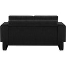  Manufacturer Color_Black -- Madeline 65" Black Chenille Fabric Upholstered Loveseat IMAGE 3