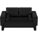 Meridian Madeline Black Chenille Fabric Loveseat IMAGE 5