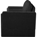  Manufacturer Color_Black -- Madeline 65" Black Chenille Fabric Upholstered Loveseat IMAGE 6