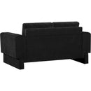  Manufacturer Color_Black -- Madeline 65" Black Chenille Fabric Upholstered Loveseat IMAGE 7