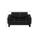  Manufacturer Color_Black -- Madeline 65" Black Chenille Fabric Upholstered Loveseat IMAGE 8