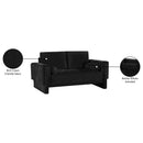  Manufacturer Color_Black -- Madeline 65" Black Chenille Fabric Upholstered Loveseat IMAGE 9