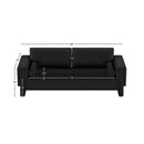  Manufacturer Color_Black -- Madeline 89" Black Chenille Fabric Upholstered Sofa IMAGE 15