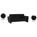  Manufacturer Color_Black -- Madeline 89" Black Chenille Fabric Upholstered Sofa IMAGE 16