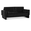  Manufacturer Color_Black -- Madeline 89" Black Chenille Fabric Upholstered Sofa IMAGE 1