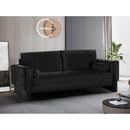  Manufacturer Color_Black -- Madeline 89" Black Chenille Fabric Upholstered Sofa IMAGE 2