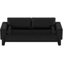  Manufacturer Color_Black -- Madeline 89" Black Chenille Fabric Upholstered Sofa IMAGE 5