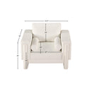  Manufacturer Color_Cream -- Madeline Cream Chenille Fabric Upholstered Chair IMAGE 15