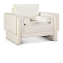  Manufacturer Color_Cream -- Madeline Cream Chenille Fabric Upholstered Chair IMAGE 1