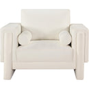  Manufacturer Color_Cream -- Madeline Cream Chenille Fabric Upholstered Chair IMAGE 4