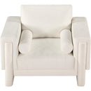  Manufacturer Color_Cream -- Madeline Cream Chenille Fabric Upholstered Chair IMAGE 5
