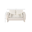  Manufacturer Color_Cream -- Madeline 65" Cream Chenille Fabric Upholstered Loveseat IMAGE 15