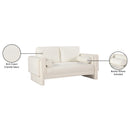  Manufacturer Color_Cream -- Madeline 65" Cream Chenille Fabric Upholstered Loveseat IMAGE 16