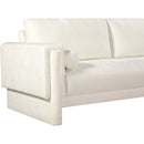 Meridian Madeline Cream Chenille Fabric Sofa IMAGE 10