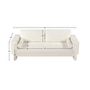  Manufacturer Color_Cream -- Madeline 89" Cream Chenille Fabric Upholstered Sofa IMAGE 15