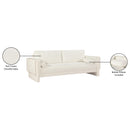  Manufacturer Color_Cream -- Madeline 89" Cream Chenille Fabric Upholstered Sofa IMAGE 16