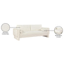 Meridian Madeline Cream Chenille Fabric Sofa IMAGE 16