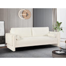  Manufacturer Color_Cream -- Madeline 89" Cream Chenille Fabric Upholstered Sofa IMAGE 2