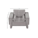  Manufacturer Color_Grey -- Madeline Grey Chenille Fabric Upholstered Chair IMAGE 15