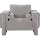  Manufacturer Color_Grey -- Madeline Grey Chenille Fabric Upholstered Chair IMAGE 4