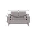  Manufacturer Color_Grey -- Madeline 65" Grey Chenille Fabric Upholstered Loveseat IMAGE 15
