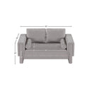 Meridian Madeline Grey Chenille Fabric Loveseat IMAGE 15