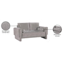 Manufacturer Color_Grey -- Madeline 65" Grey Chenille Fabric Upholstered Loveseat IMAGE 16
