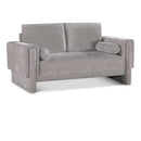  Manufacturer Color_Grey -- Madeline 65" Grey Chenille Fabric Upholstered Loveseat IMAGE 1
