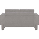 Meridian Madeline Grey Chenille Fabric Loveseat IMAGE 3