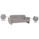Meridian Madeline Grey Chenille Fabric Sofa IMAGE 16