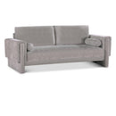 Meridian Madeline Grey Chenille Fabric Sofa IMAGE 1