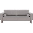 Meridian Madeline Grey Chenille Fabric Sofa IMAGE 4