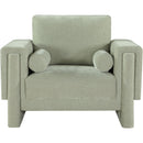  Manufacturer Color_Mint -- Madeline Mint Chenille Fabric Upholstered Chair IMAGE 4
