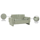  Manufacturer Color_Mint -- Madeline 65" Mint Chenille Fabric Upholstered Loveseat IMAGE 16