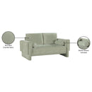 Meridian Madeline Mint Chenille Fabric Loveseat IMAGE 16