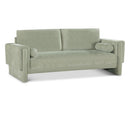 Meridian Madeline Mint Chenille Fabric Sofa IMAGE 1