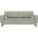 Meridian Madeline Mint Chenille Fabric Sofa IMAGE 4