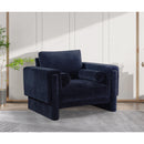  Manufacturer Color_Navy -- Madeline Navy Chenille Fabric Upholstered Chair IMAGE 2