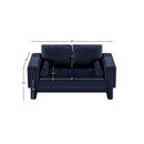  Manufacturer Color_Navy -- Madeline 65" Navy Chenille Fabric Upholstered Loveseat IMAGE 15