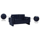  Manufacturer Color_Navy -- Madeline 65" Navy Chenille Fabric Upholstered Loveseat IMAGE 16