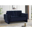  Manufacturer Color_Navy -- Madeline 65" Navy Chenille Fabric Upholstered Loveseat IMAGE 2