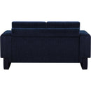  Manufacturer Color_Navy -- Madeline 65" Navy Chenille Fabric Upholstered Loveseat IMAGE 3