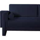  Manufacturer Color_Navy -- Madeline 65" Navy Chenille Fabric Upholstered Loveseat IMAGE 8